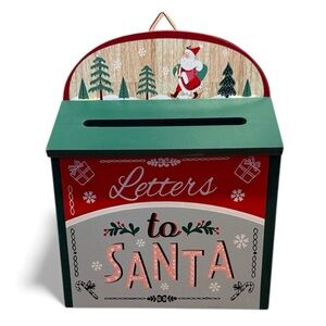 Festive Letters to Santa Mailbox - Red and Green